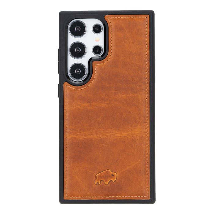 York Leather Samsung S24 Ultra Case, Golden Brown - BlackBrook Case