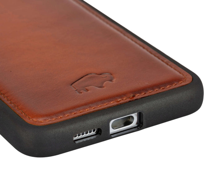 York Leather Snap-On Case – Galaxy S25 Plus, Burnished Tan - BlackBrook Case