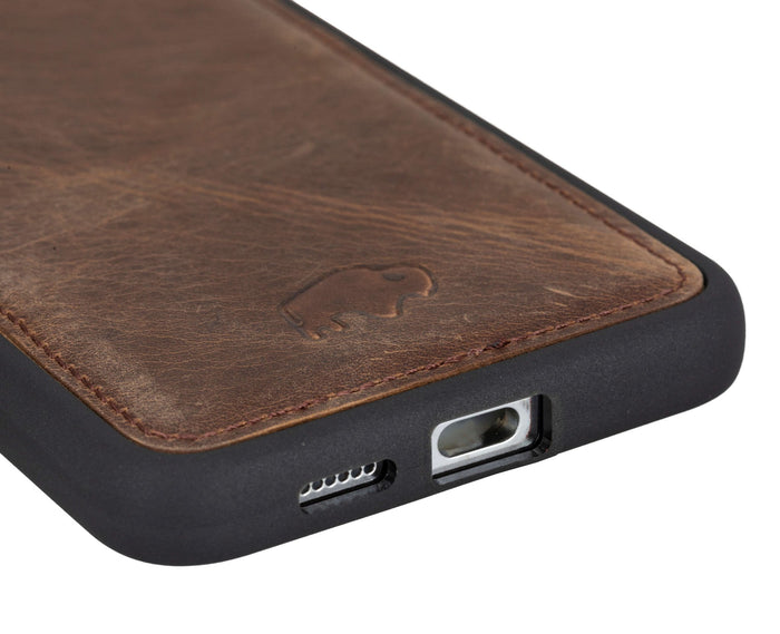 York Leather Snap-On Case – Galaxy S25 Plus, Distressed Coffee - BlackBrook Case