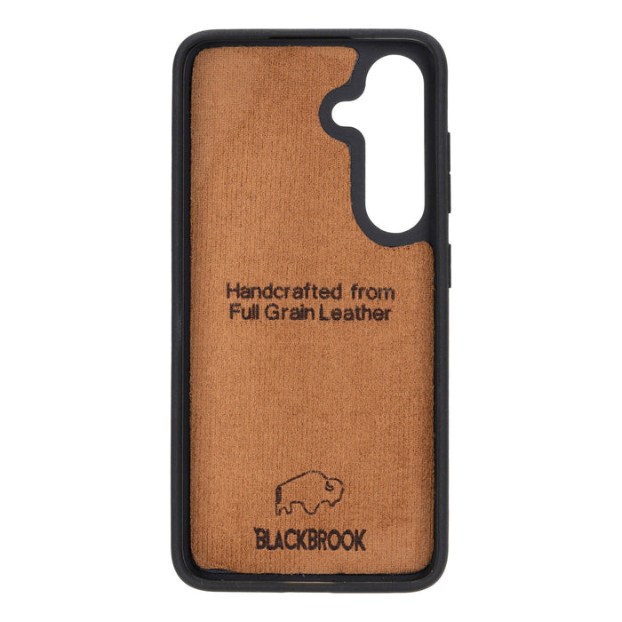 York Leather Snap-On Case – Galaxy S25 Plus, Golden Brown - BlackBrook Case