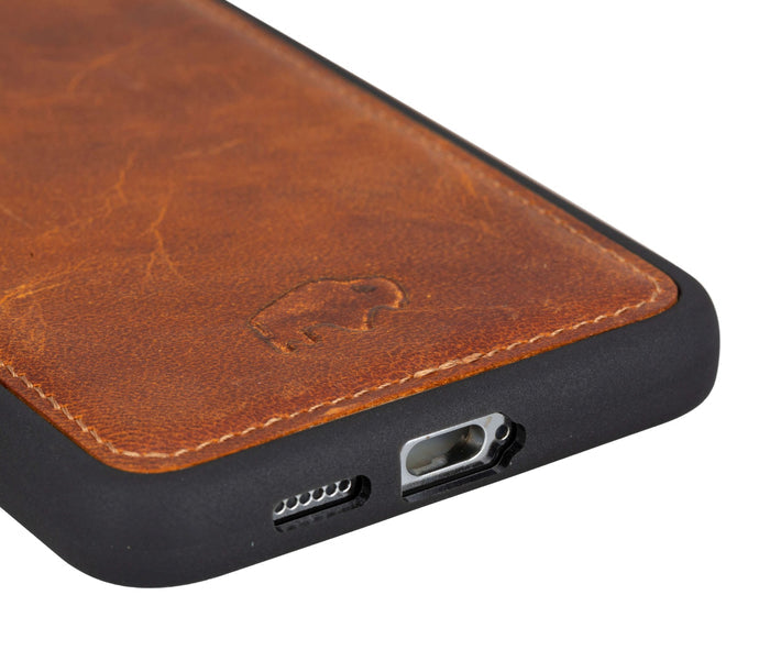 York Leather Snap-On Case – Galaxy S25 Plus, Golden Brown - BlackBrook Case