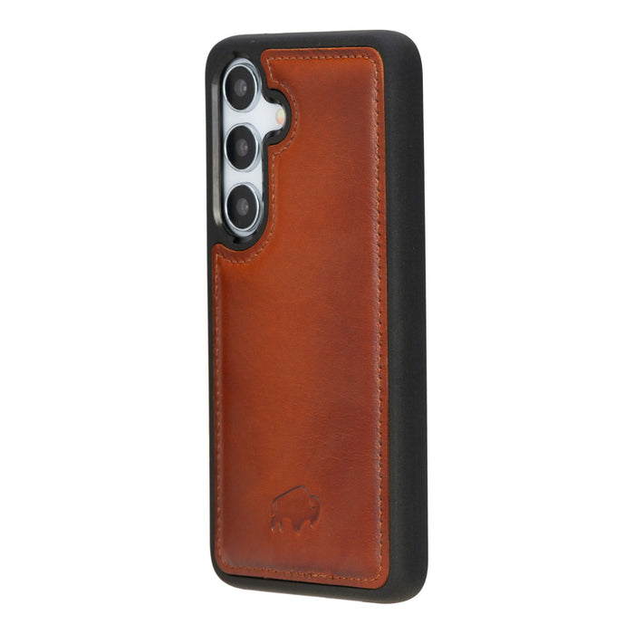 York Leather Samsung S25 Plus Case, Burnished Tan - BlackBrook Case