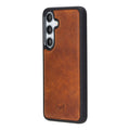 York Leather Samsung S25 Plus Case, Golden Brown - BlackBrook Case