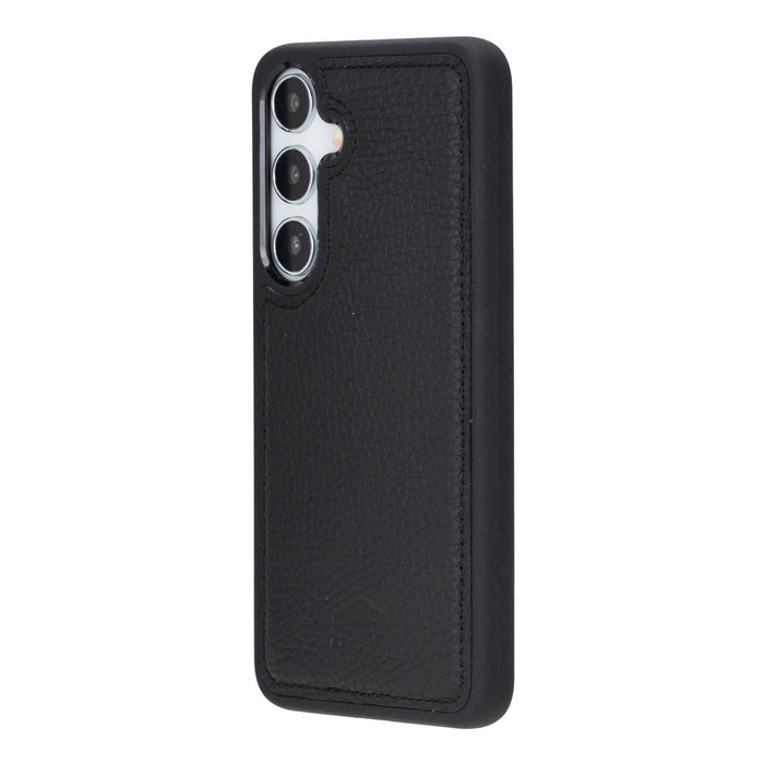 York Leather Samsung S25 Plus Case, Pebble Black - BlackBrook Case