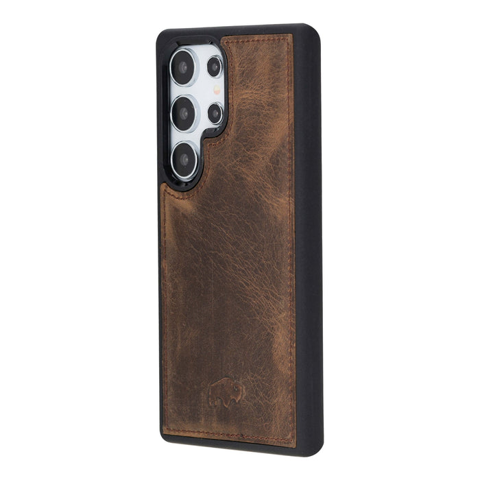 York Leather Samsung S25 Ultra Case, Distressed Coffee - BlackBrook Case
