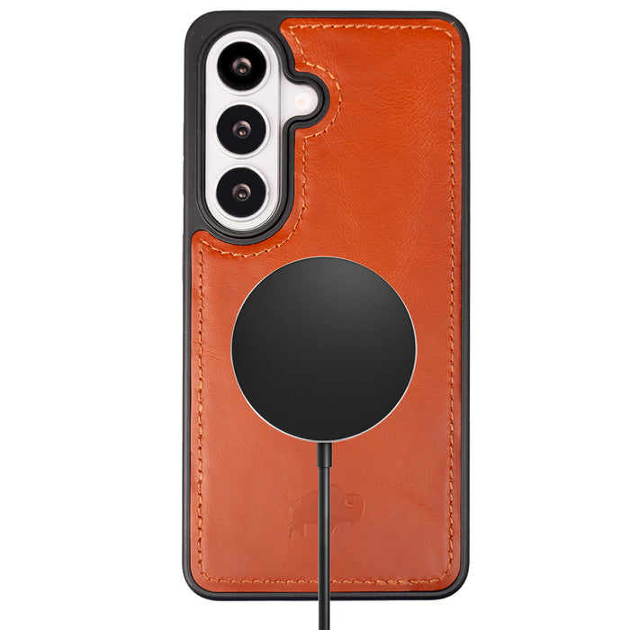 York Leather Samsung S26 Plus Case, Burnished Tan - BlackBrook Case