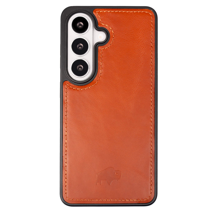 York Leather Samsung S26 Plus Case, Burnished Tan - BlackBrook Case