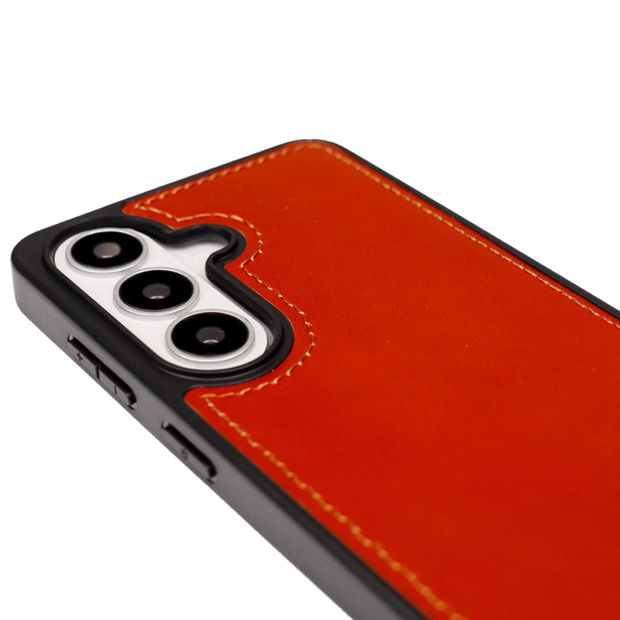 York Leather Samsung S26 Plus Case, Burnished Tan - BlackBrook Case
