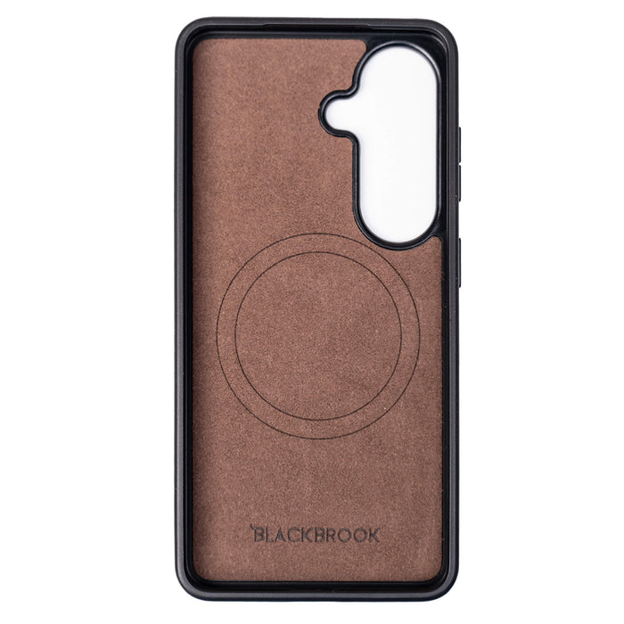 York Leather Samsung S26 Plus Case, Distressed Coffee - BlackBrook Case