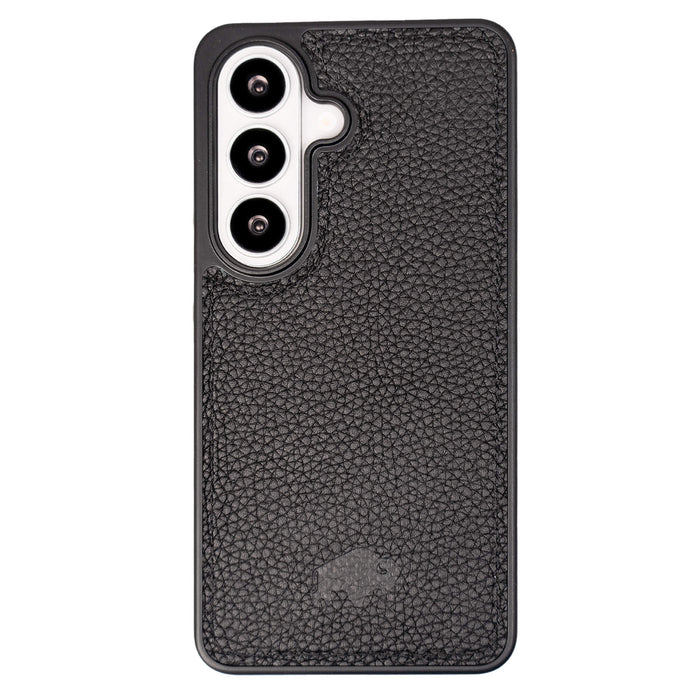 York Leather Samsung S26 Plus Case, Pebble Black - BlackBrook Case