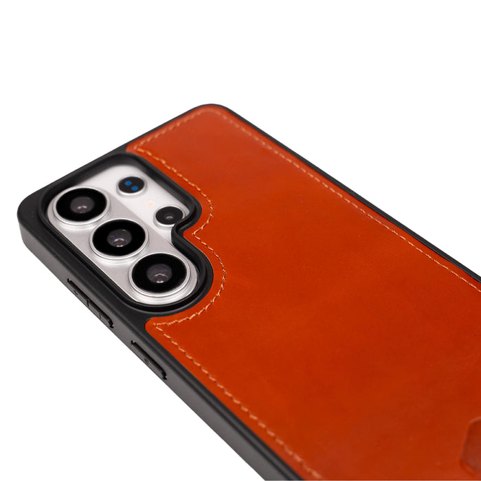 York Leather Samsung S26 Ultra Case, Burnished Tan - BlackBrook Case