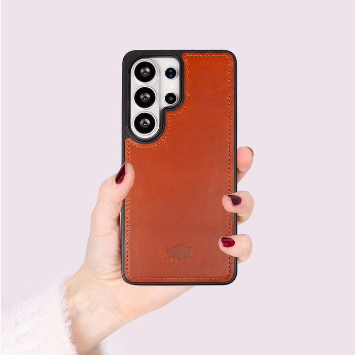 York Leather Samsung S26 Ultra Case, Burnished Tan - BlackBrook Case